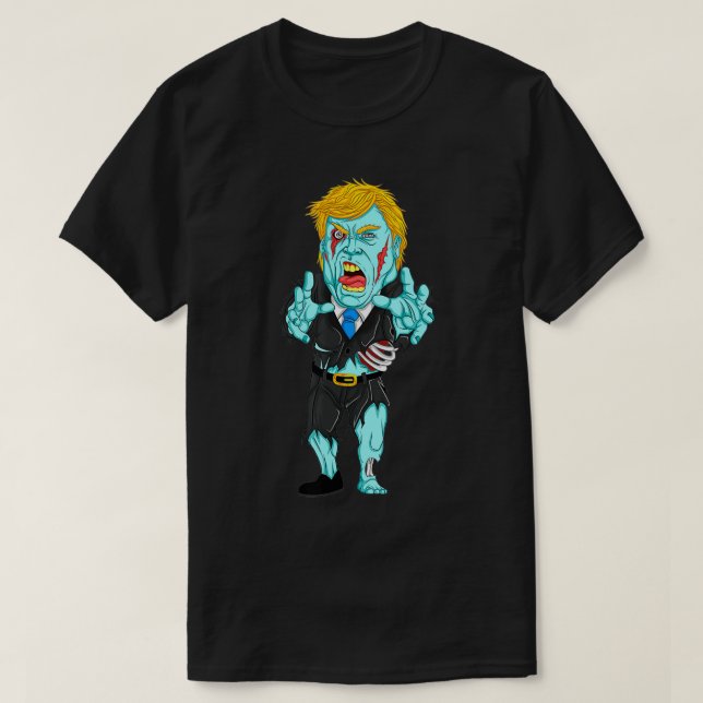 Trump Zombie  Cute President Halloween Funny Gift  T-Shirt (Design Front)