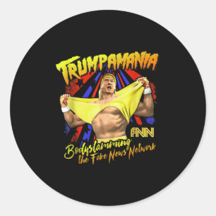 Trumpamania Shirt Trump Take America Back 2024 Men Classic Round Sticker