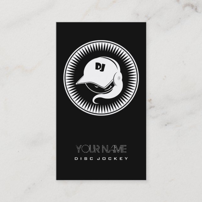 Trumpcards -  DJ KID Female Disc Jockey 01 Business Card (Front)