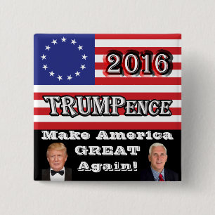 TRUMPence 2016 - Make America Great Again! 15 Cm Square Badge