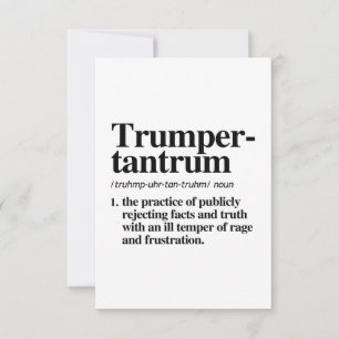 Trumper Tantrum Definition Thank You Card