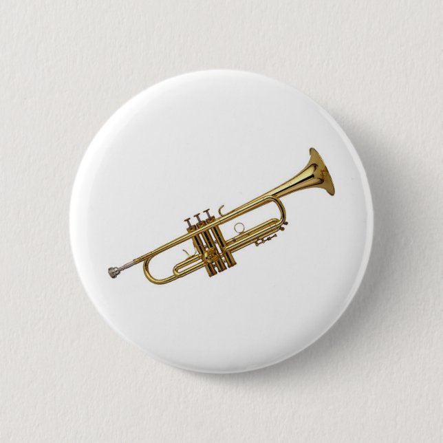Trumpet 6 Cm Round Badge (Front)