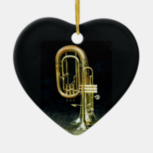 Trumpet And Tuba Ceramic Tree Decoration