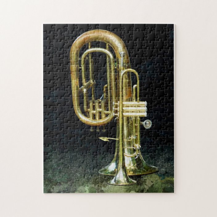 Trumpet and Tuba Jigsaw Puzzle Zazzle.co.uk