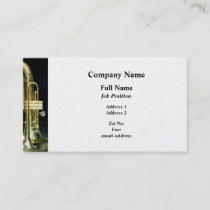 Trumpet and Tuba - Platinum Finish Business Card
