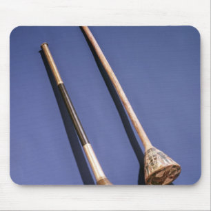Trumpet and wooden stopper mouse mat
