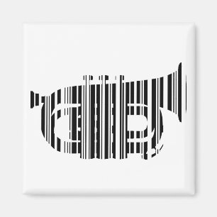 TRUMPET BAR CODE Music Barcode Pattern Design Magnet