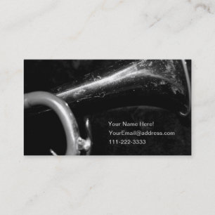 Trumpet Bell business card for musicians