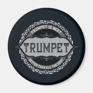 Trumpet Best Music Note Circle Magnet