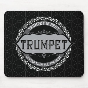 Trumpet Best Music Note Circle Mouse Mat