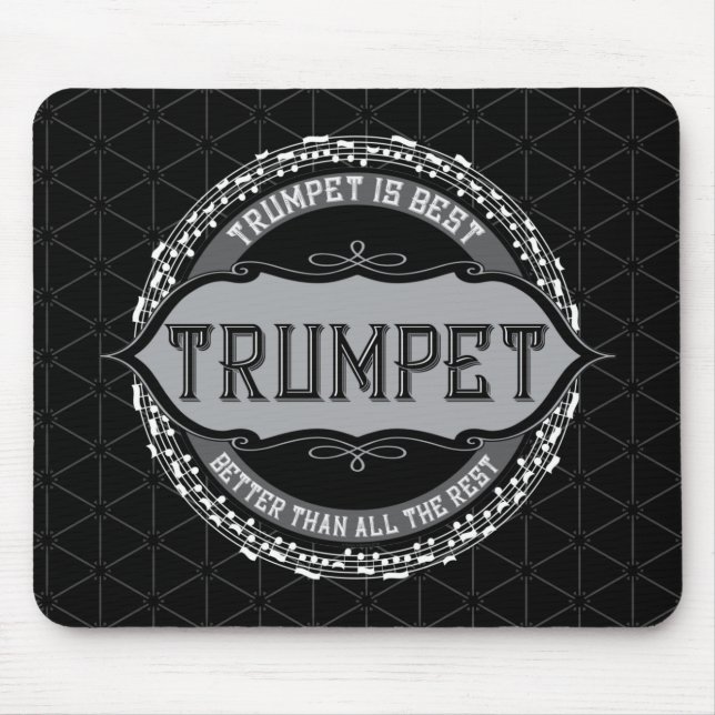 Trumpet Best Music Note Circle Mouse Mat (Front)