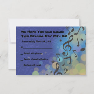 Trumpet Boy Bat Bar Mitzvah Invitation Reply Card