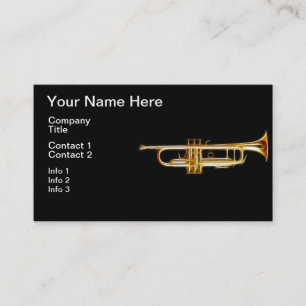 Trumpet Brass Horn Wind Musical Instrument Business Card