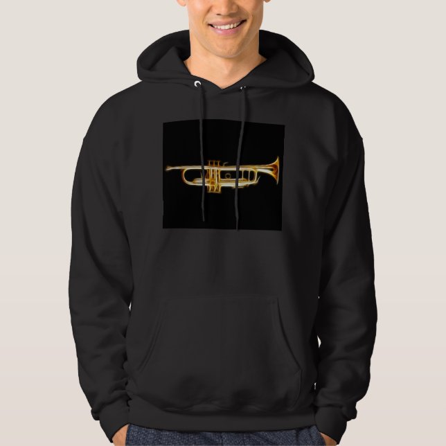 Trumpet Brass Horn Wind Musical Instrument Hoodie (Front)