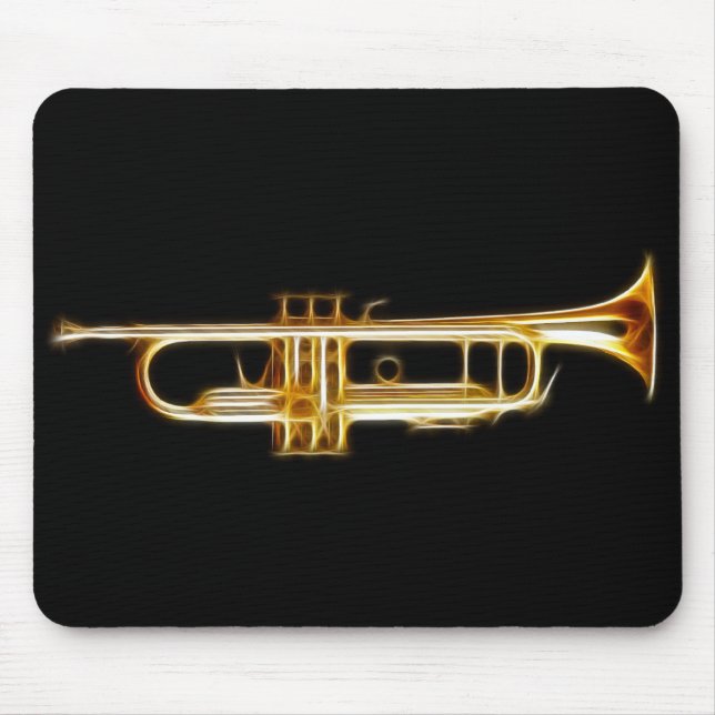 Trumpet Brass Horn Wind Musical Instrument Mouse Mat (Front)