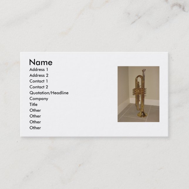 Trumpet business card (Front)