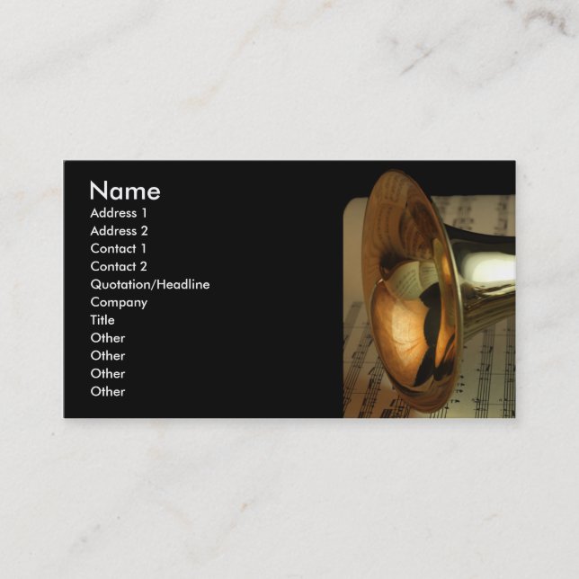 TRUMPET BUSINESS CARDS (Front)