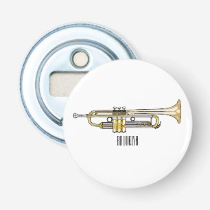 Trumpet cartoon illustration bottle opener