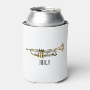 Trumpet cartoon illustration can cooler