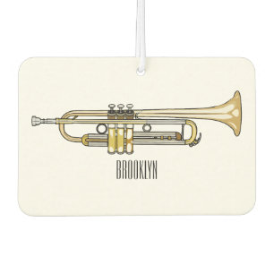 Trumpet cartoon illustration car air freshener