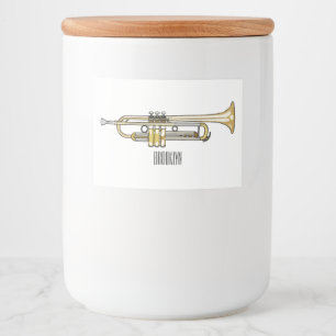 Trumpet cartoon illustration  food label