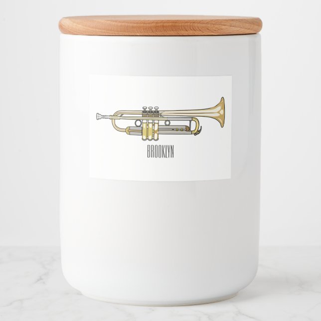 Trumpet cartoon illustration  food label (Front)