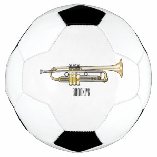 Trumpet cartoon illustration football