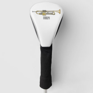 Trumpet cartoon illustration  golf head cover
