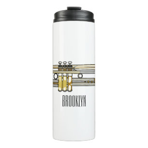 Trumpet cartoon illustration  thermal tumbler
