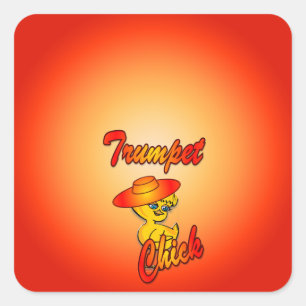 Trumpet Chick #5 Sticker