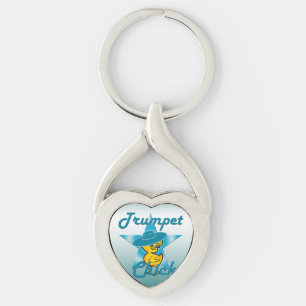 Trumpet Chick #7 Key Ring