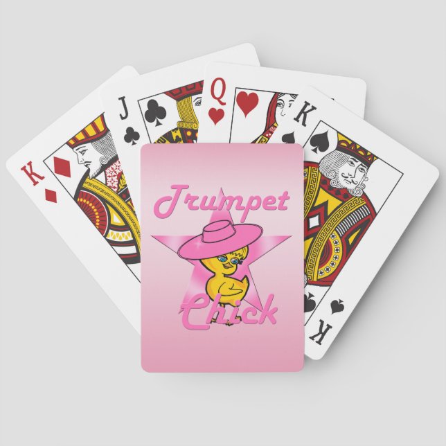 Trumpet Chick #8 Playing Cards (Back)
