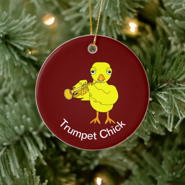 Trumpet Chick Ceramic Tree Decoration (Tree)