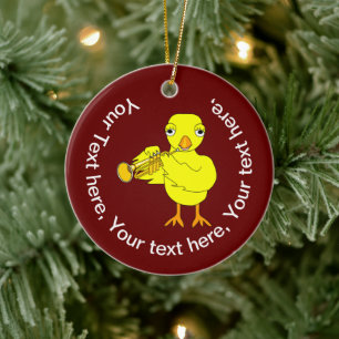 Trumpet Chick Ceramic Tree Decoration