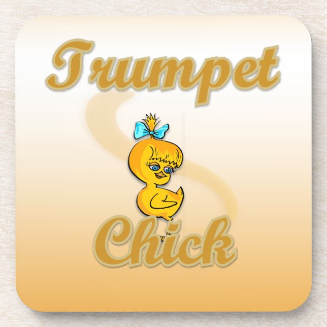 Trumpet Chick Coaster (Front)