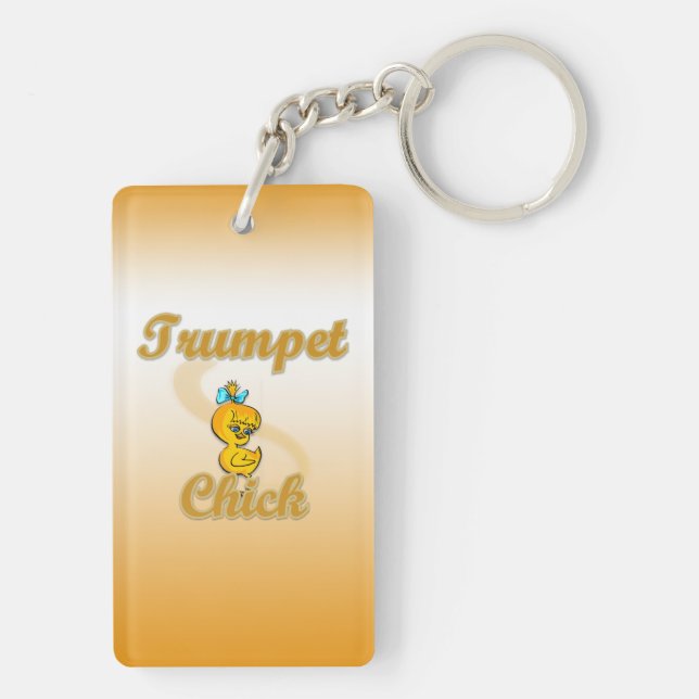 Trumpet Chick Key Ring (Back)