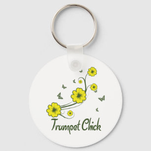 Trumpet Chick Key Ring