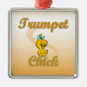 Trumpet Chick Metal Tree Decoration