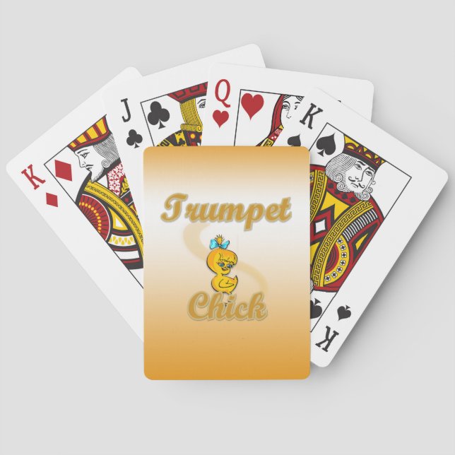 Trumpet Chick Playing Cards (Back)