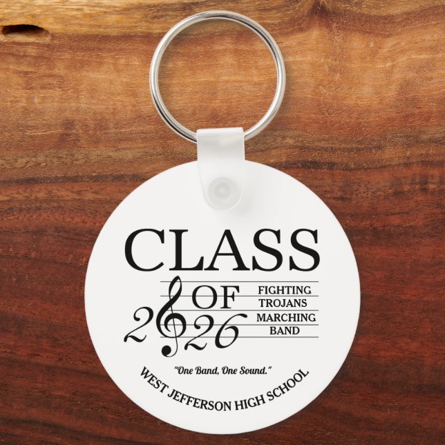TRUMPET Class of 2026 Marching Band Keychain (Front)