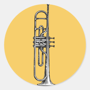 Trumpet Classic Round Sticker