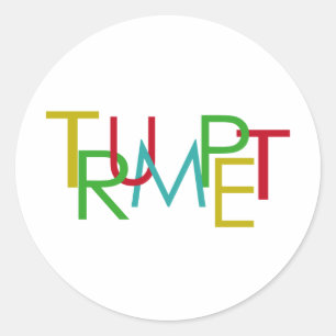 Trumpet Classic Round Sticker