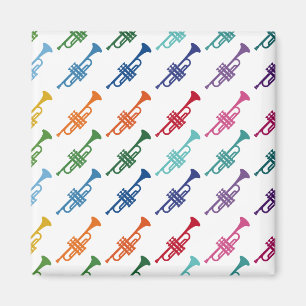 Trumpet Colourful Fun Array Music Magnet
