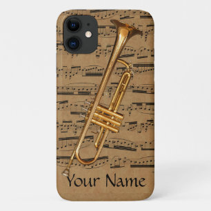 Trumpet Custom Musical Notes iPhone 11 Case
