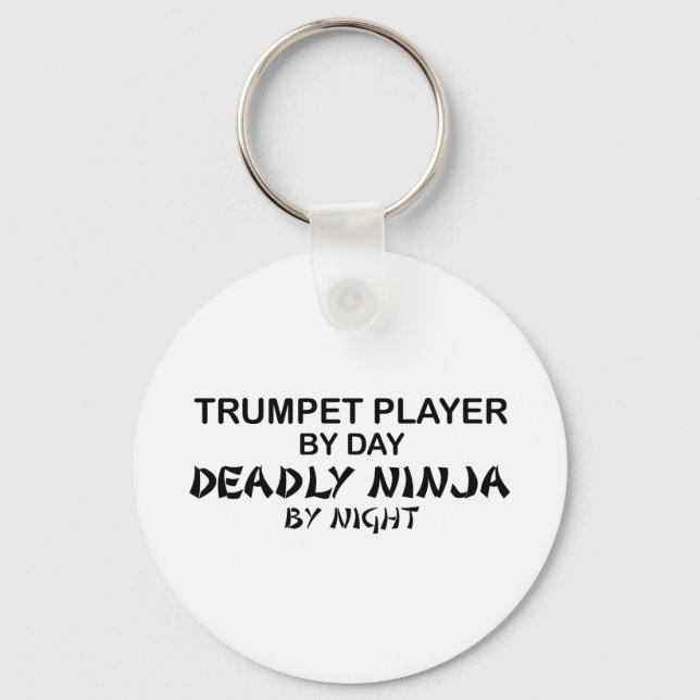 Trumpet Deadly Ninja by Night Key Ring (Front)