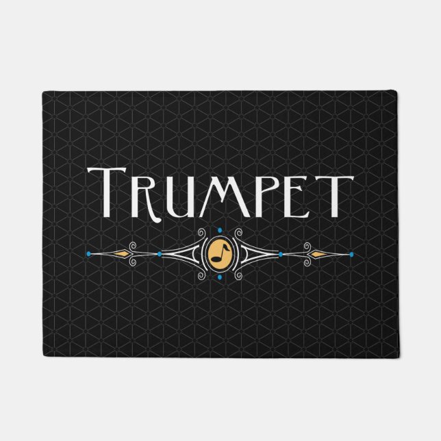Trumpet Decorative Line Doormat (Front)