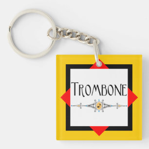 Trumpet Decorative Line Key Ring