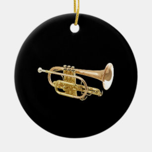 "Trumpet" design gifts and products Ceramic Tree Decoration