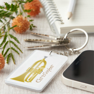 Trumpet Design Key Ring
