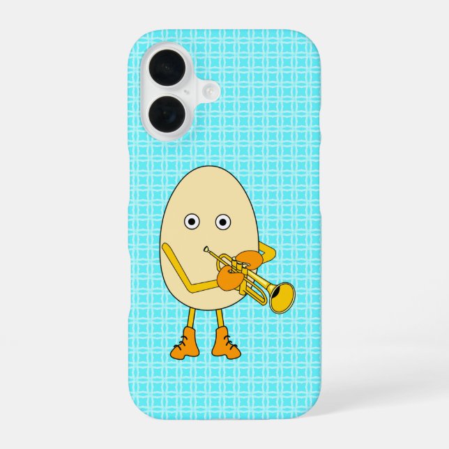 Trumpet Egghead iPhone 16 Case (Back)